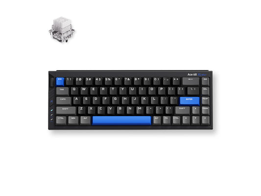 MCHOSE Ace 68 Turbo Cyber Black mechanical keyboard top view