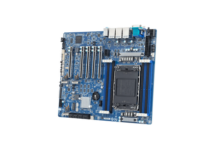 GIB MW54-HP0 40 Xeon motherboard top view with CPU socket, ECC DDR4 DIMM slots and multiple PCIe expansion slots
