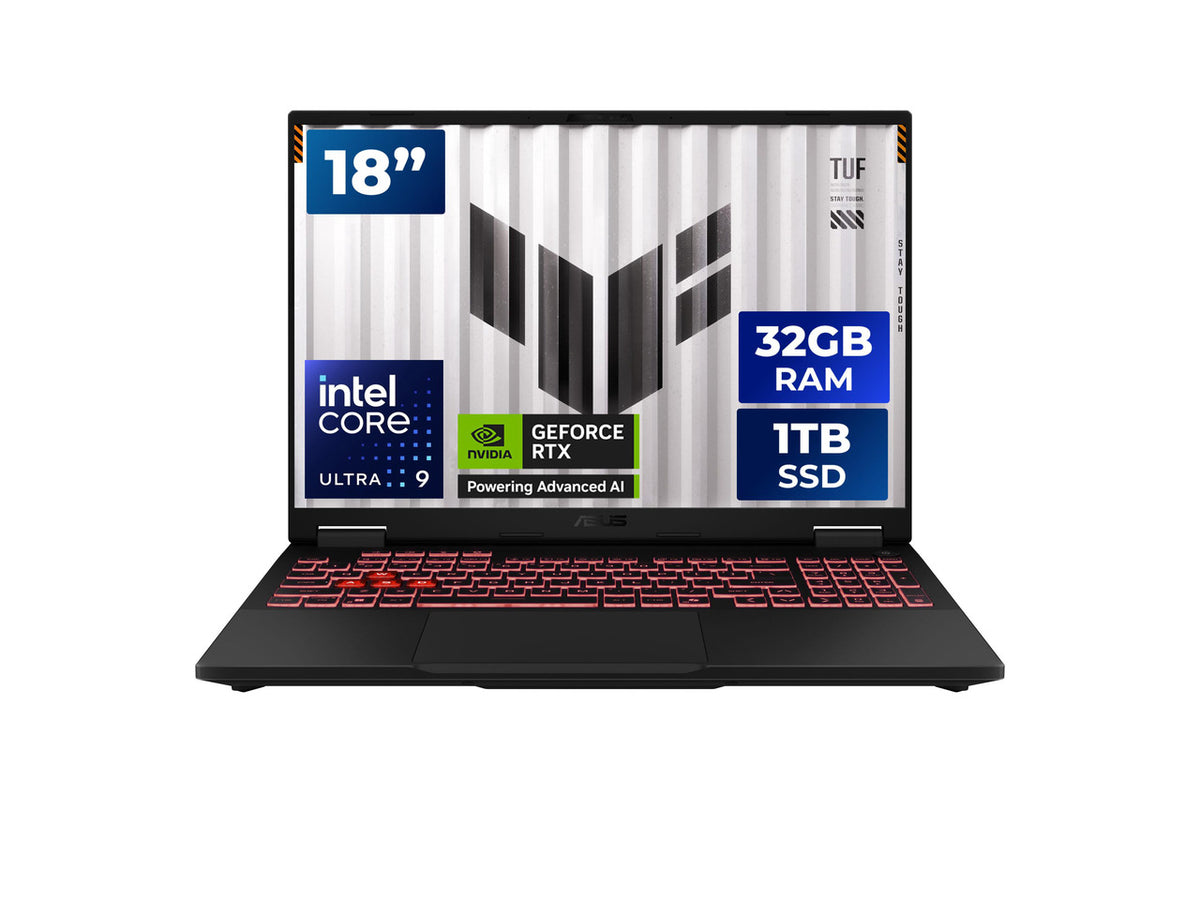 ASUS ROG Strix 18 gaming laptop closed top lid view with ROG branding