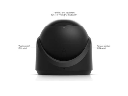 Side profile view of the UVC-G6-TURRET-B security camera showing mounting base