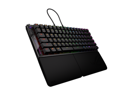 Full retail box contents of the ASUS ROG Falcata gaming keyboard