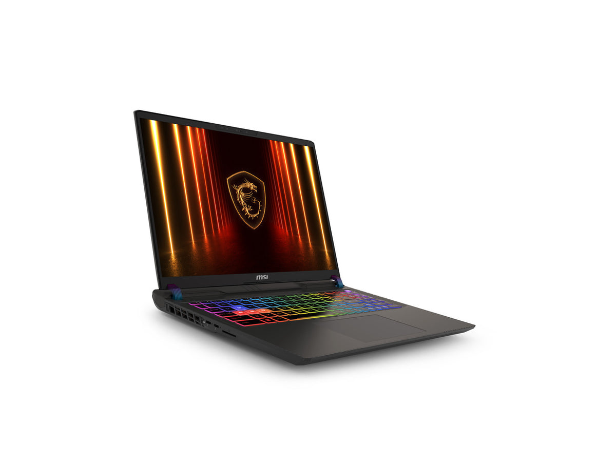 MSI Vector 16 HX AI laptop ports and connectivity side view