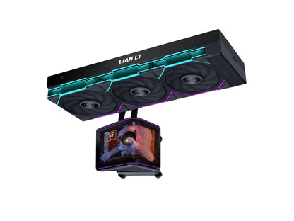 Lian-Li Hydroshift II OLED Curved 360mm liquid CPU cooler radiator and fans
