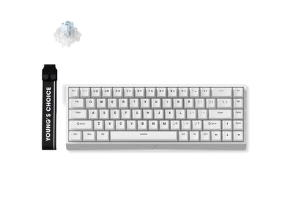 MCHOSE ACE 68 mechanical keyboard in Ice Blue top down view