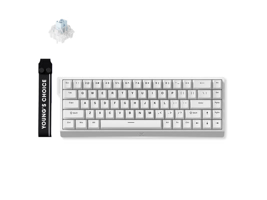 MCHOSE ACE 68 mechanical keyboard in Ice Blue top down view
