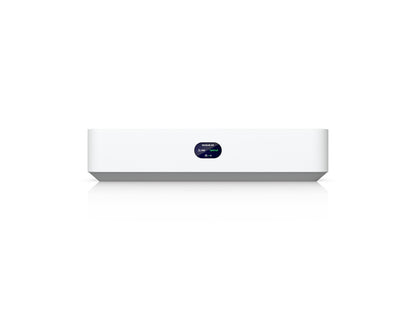 Side angle view of the Ubiquiti UNVR-INSTANT surveillance recording device