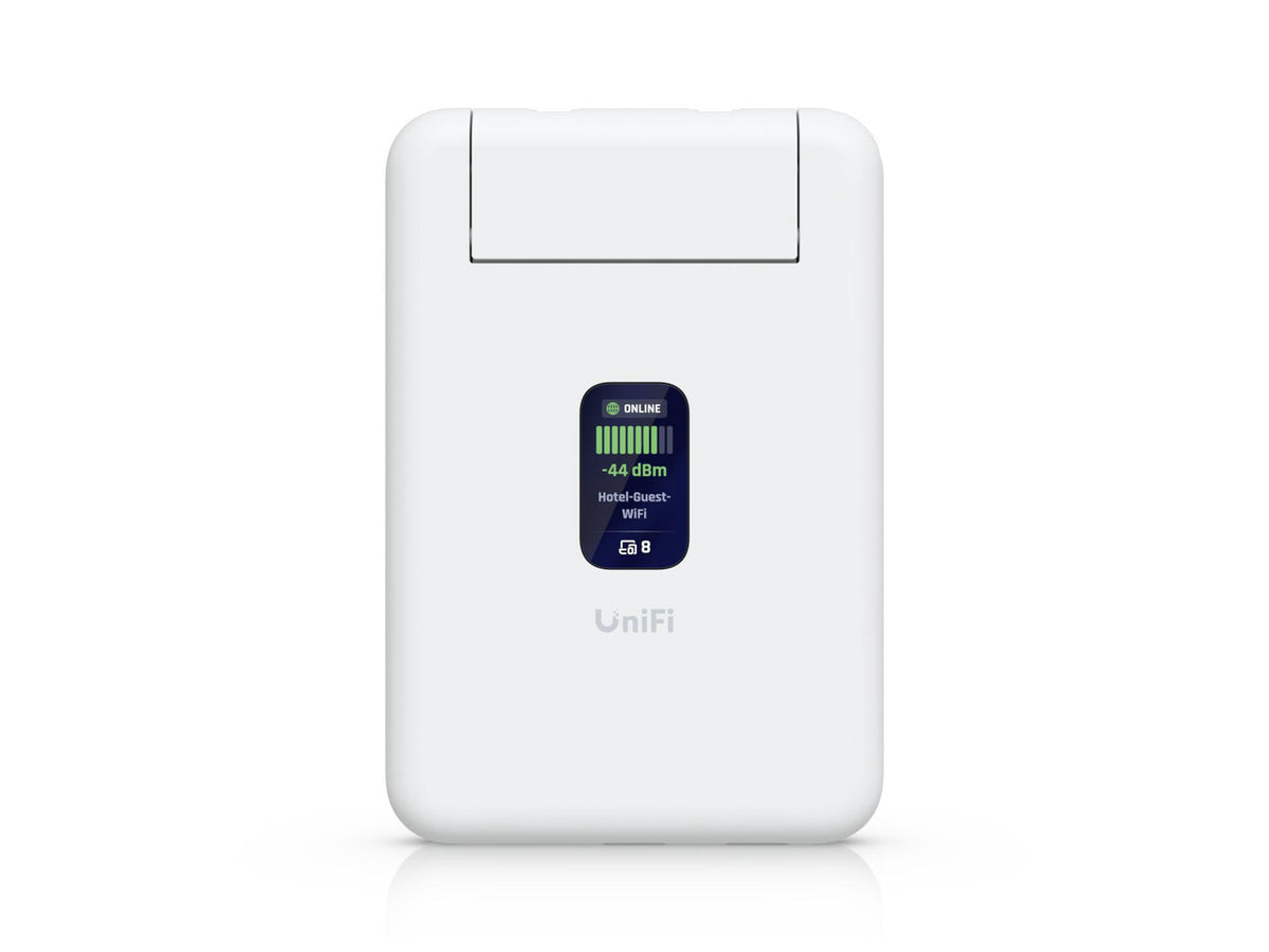 Front view of the Ubiquiti UniFi Travel Router UTR in original packaging