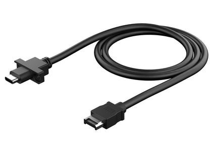 Internal view showing the Fractal Design Pop Accessory USB-C cable installation in a PC case