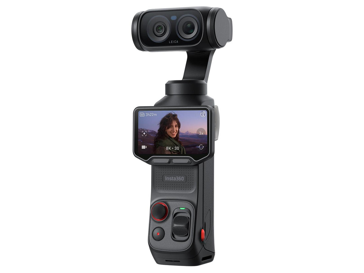 Front view of Insta360 Professional 8K Digital Camcorder in Cosmic Black
