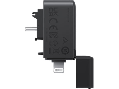 Close-up of Insta360 X4 Quick Reader port connector and durable build