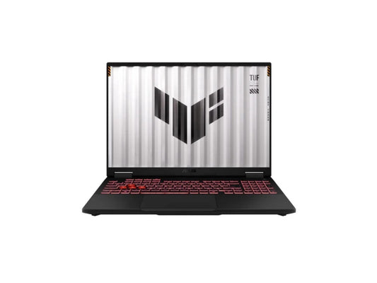 ASUS TUF Gaming A16 16-inch refurbished laptop showing the lid and gaming design