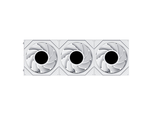 Lian-Li 12RTLLCD1F3W white 120mm reverse ARGB fans in a 3-pack retail set