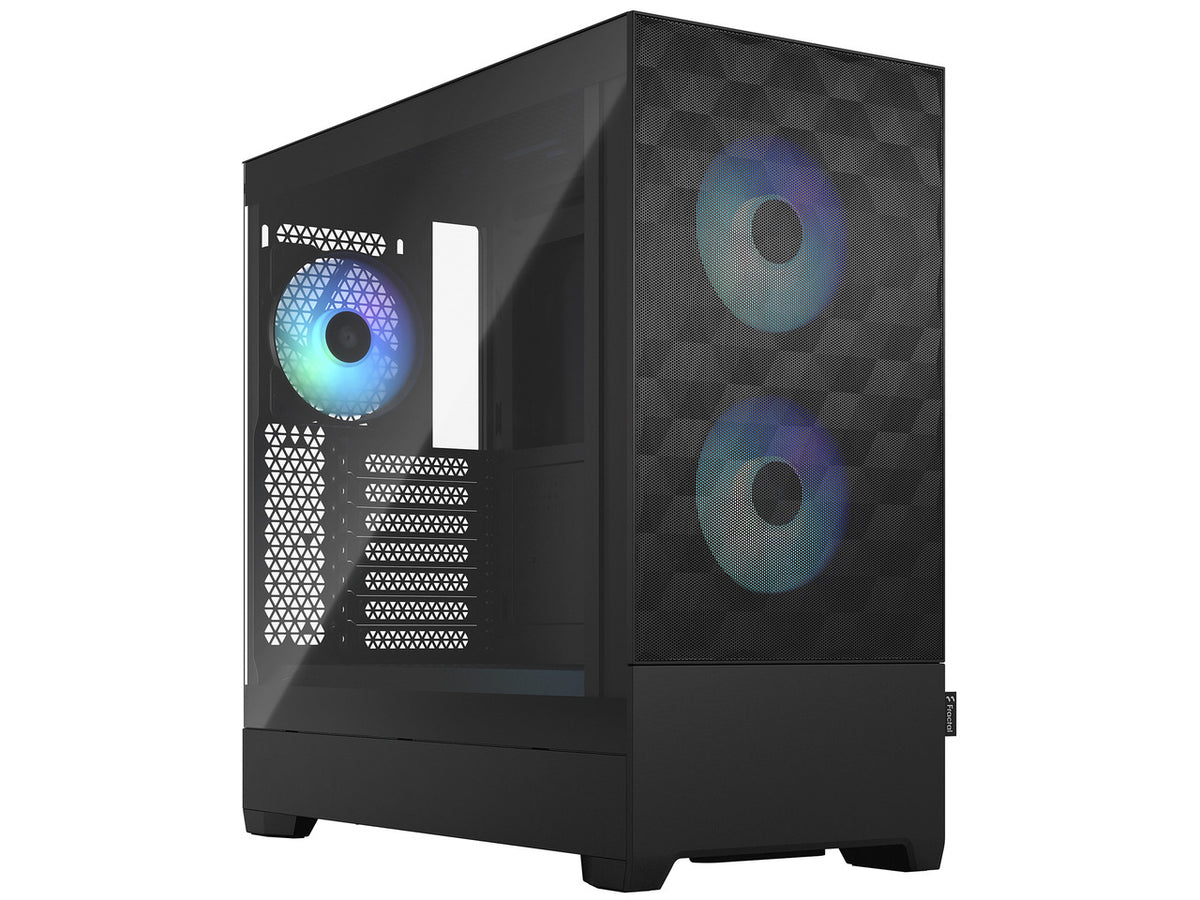 Fractal Design Pop Air RGB Black TG case front view with mesh panel