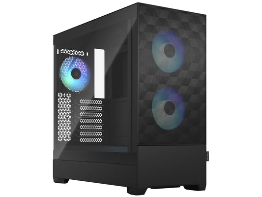 Fractal Design Pop Air RGB Black TG case front view with mesh panel