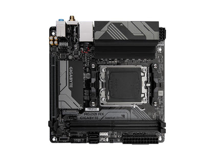 Bottom view of Compact A620I AX Mini-ITX PCB with M.2 storage slot
