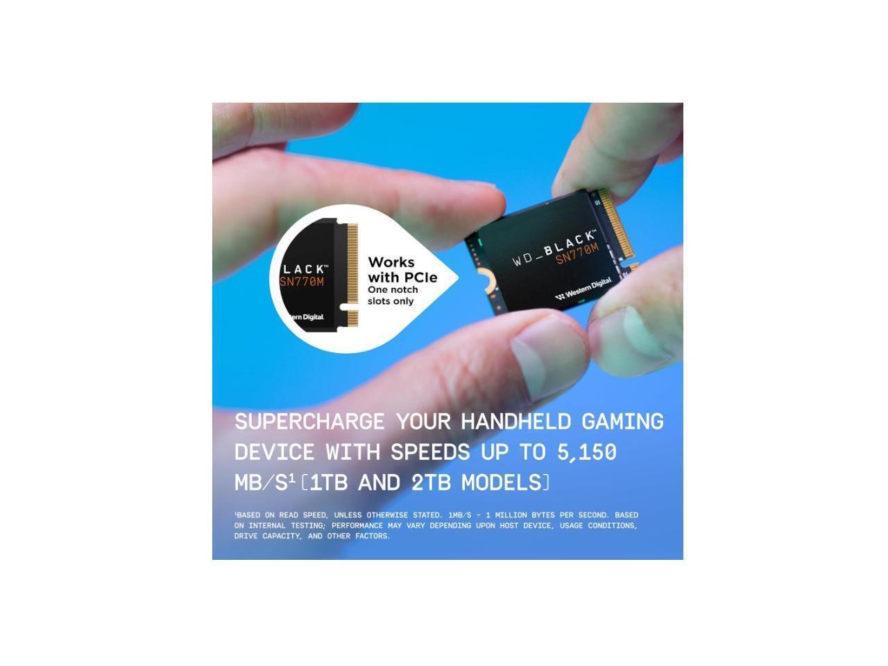 WD_BLACK 500GB SN770M M.2 2230 NVMe SSD for Handheld Gaming Devices